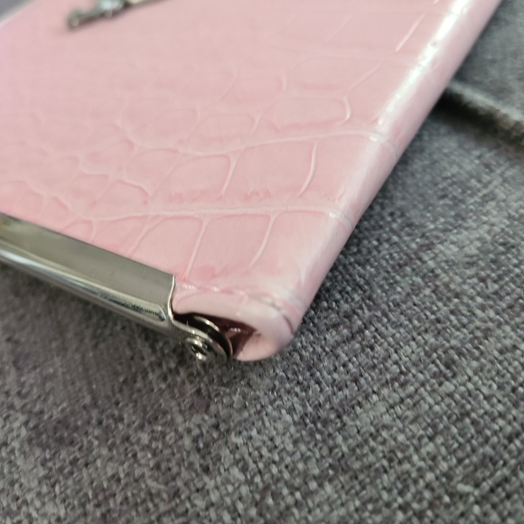 Vtg Pink Croc-Embossed Clutch Photo‎ Album 16 Spots - Picture 6 of 16